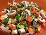 insalata di totani con zucchine e carote